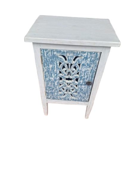 Mesa de noche blanco vintage